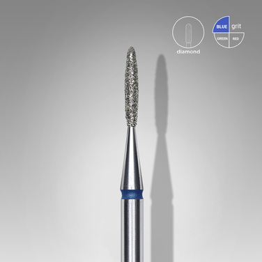 Expert διαμαντόφρεζα νυχιών φλόγα μπλε 1,4mm/8mm