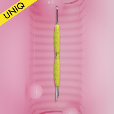 Uniq 11/2 pusher επωνυχίων με κίτρινη λαβή σιλικόνης