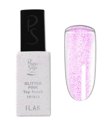 I-LAK top finish glitter pink 11ml