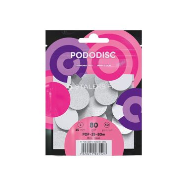 50 ανταλλακτικά λευκά 25mm για Pododisc L Expert 80grit