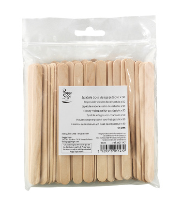PS ξύλινες σπάτουλες μιας χρήσης - πρόσωπο 11cm x 50
