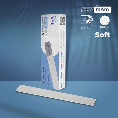 25 λίμες λευκές papmAm σε μαλακό στρώμα αφρού Expert 20 100grit