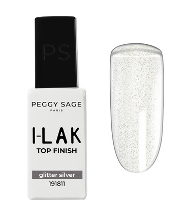 I-LAK top finish glitter silver 11ml